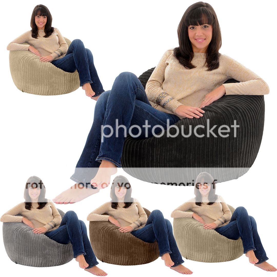 JUMBO CORD Giant Adult Beanbag Chair Big Bean Bag Lounger Bags Gamer Seat Gilda eBay